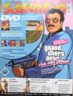 BRAVO SCREENFUN 9-2006 B GTA Gothic Poster Need for Speed SIMS World of Warcraft