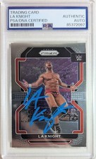 LA Knight Signed 2022 Panini Prizm Trading Card Autographed PSA/DNA WWE YEAHHHH