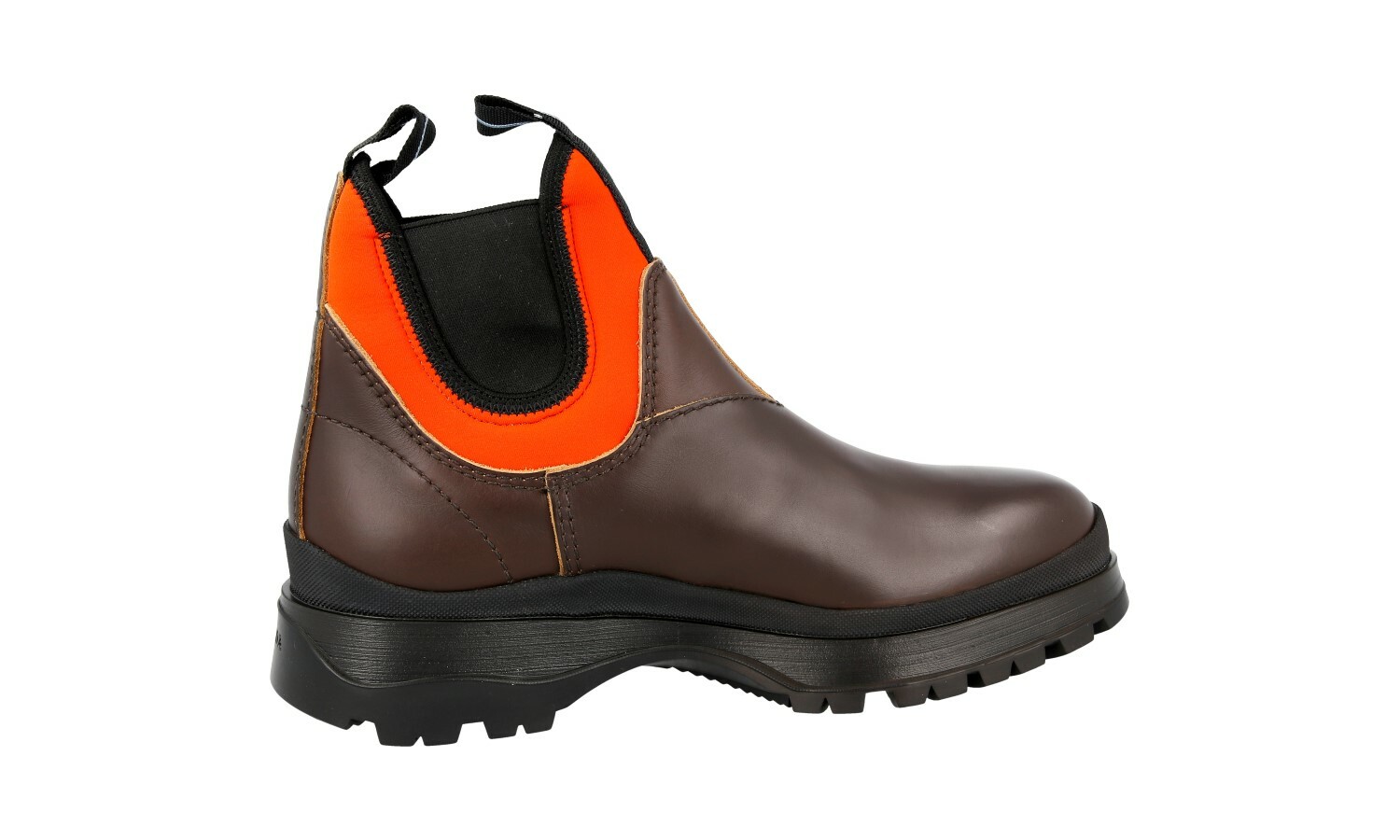 AUTH LUXURY PRADA HALF-BOOT SHOES 4T3338 BROWN LEATHER NEW image 6