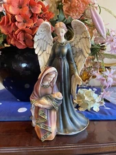 Guardian Angel GLORIA Mary with Baby Jesus 11” Nativity Christmas Vntg