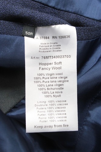 J. Lindeberg Hooper Soft Fancy Wool Blazer Men (EU) 50 Lined Notch Single - Picture 9 of 12