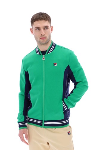 Fila Settanta Baseball Track Jacket - Jelly Bean/Peacoat/White Green M