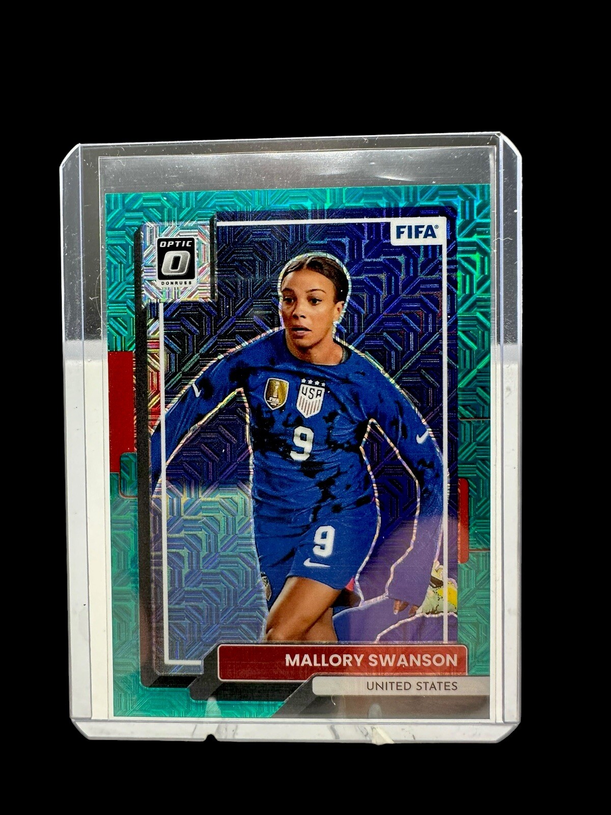 2022-23 Donruss Soccer Optic TEAL MOJO #125 Mallory Swanson 1/49 -USWNT/NWSL