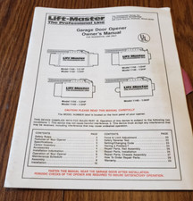 Lift-master Garage Door Opener  Owners Manual Models 1140 1150 1160