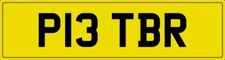 PETER NUMBER PLATE REGISTRATION P13 TBR CHERISHED NUMBER PETERS PETES FEES PAID