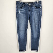 PAIGE Women's Jimmy Jimmy Skinny Mandi Destruction Medium Wash Jeans Size 25