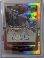 2024 Donruss Carlos De La Cruz Signature Series Silver Foil Auto