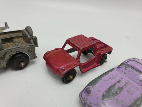Lot of 5 Vintage Midgetoy Die Cast Metal Vehicles Willys Jeep Purple Car USA - Picture 4 of 9
