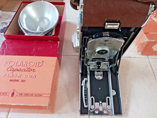 VINTAGE POLAROID 1950s LAND CAMERA 95A  CAPACITOR FLASH GUN  ORIGINAL BOXES  
