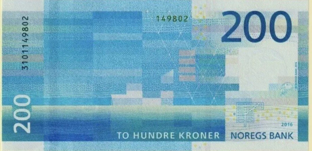 2017 Norway 200 Kroner. Banknote Uncirculated 200 Norwegian Krone