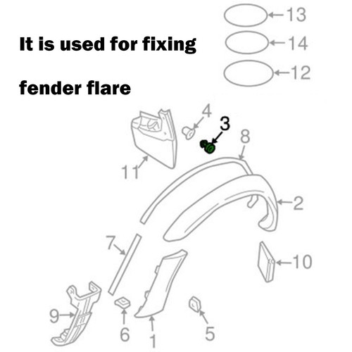 10 Wheel Arch Fender Flare Liner Clips Fastener For Nissan Navara D22 Patrol GU - Picture 4 of 4