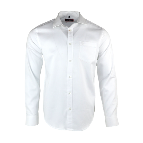 Camicie Uomo Lusso Dobby Cotone Qualità Premium Ufficio Matrimonio Casual Formali LS - Foto 3 di 5