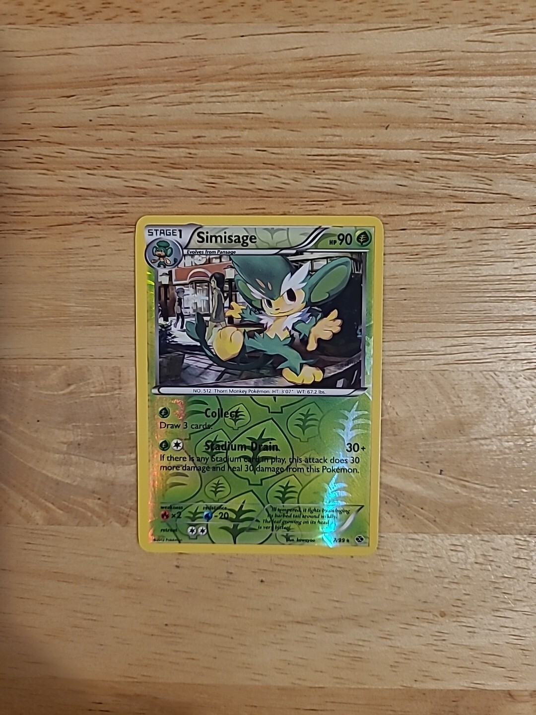 2011 Pokemon 7/99 Simisage Rare Next Destinies
