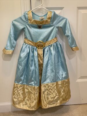 Disney Store Merida Dress Costume Tounament Light Blue Size 2-3 XXS EUC |  eBay