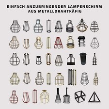 Lampenschirm aus Metall Käfig Deckenlampenschirm Pendelleuchten Schirm E27 B22