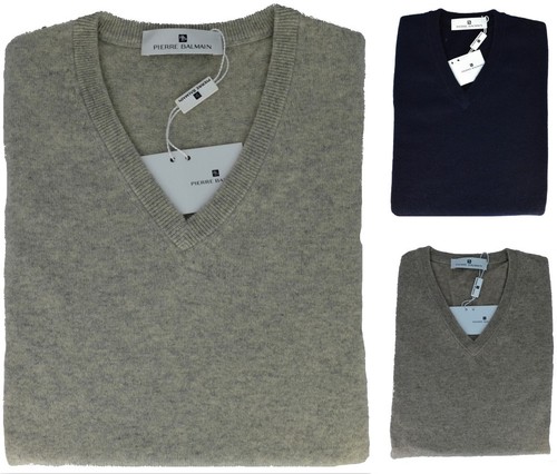 Jumper shirt Men Long Sleeves V Neck Cashmere Pierre Balmain Sweater Men |  eBay