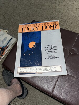 Sheet Music 1921 Tuck Me to Sleep in My Old 'TUCKY HOME Vintage by Meyer, Young
