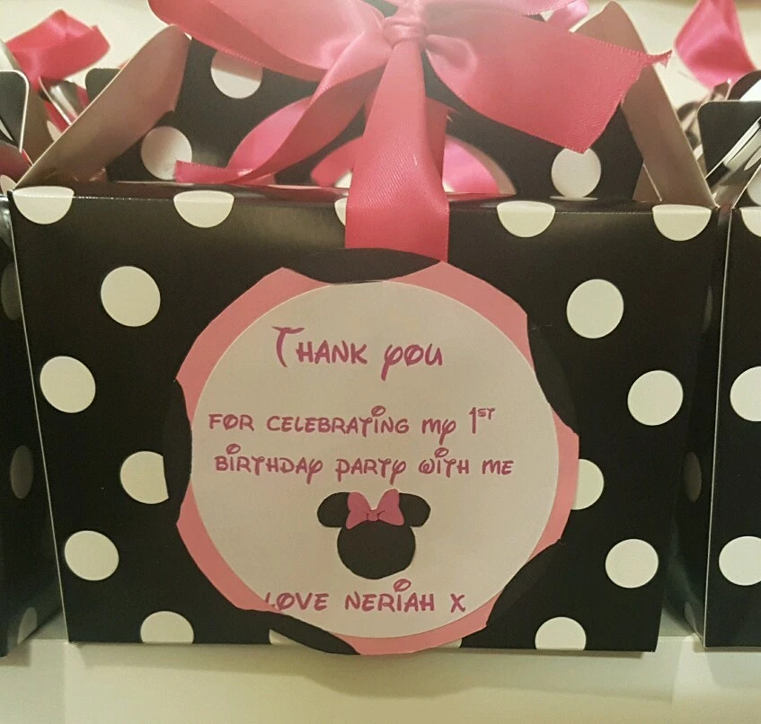10 Personalised minnie mouse party bag/box/sweet cones — 第 4/4 张图片