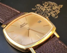 RARE VINTAGE SOLID GOLD 18K PIAGET automatic WATCH