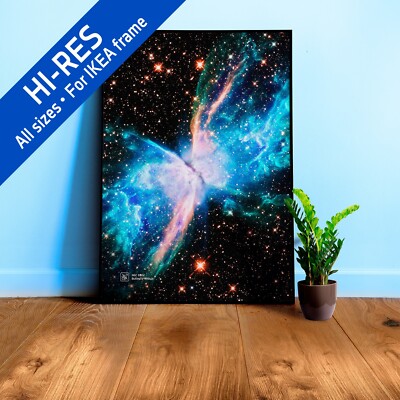 Butterfly Nebula, NGC 6302, NASA Hubble Space Telescope   space poster