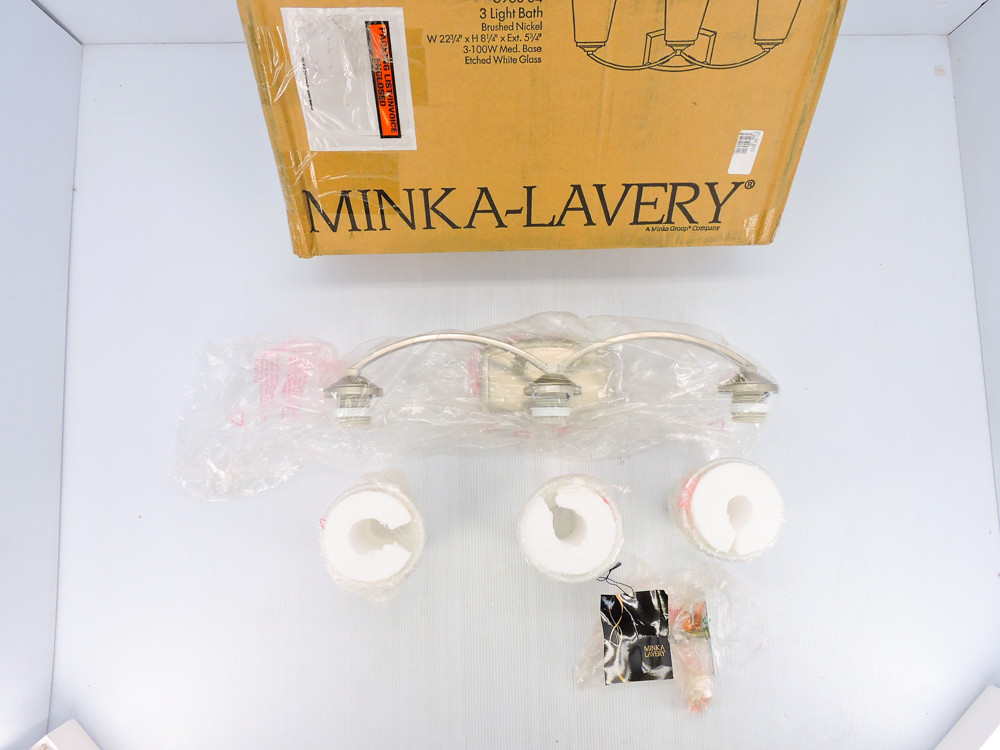 Minka-Lavery Brushed Nickel Three-Light Bath Fixture - 6183-84