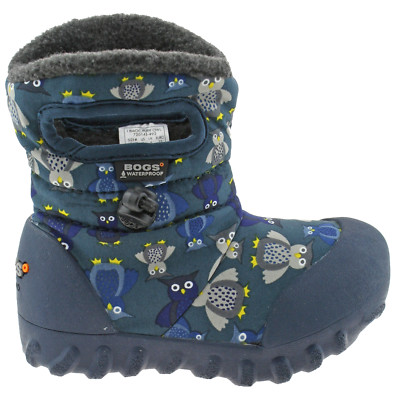 Baby Bogs Waterproof Boots Puff Owl Navy Insulated Warm Lined Wellies  720141