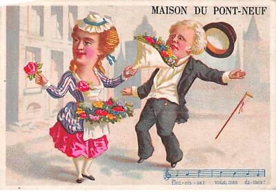Chromos AM14890 6X9 Cm Approx Maison Du Pont Neuf Flower Seller Flowers