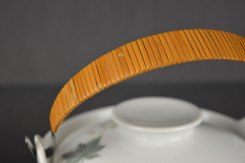 Vintage Noritake Teapot Set Wild Ivy Cook'n Serve China w/ Wood Handle #102 EUC - Picture 5 of 16
