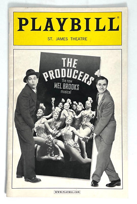 THE PRODUCERS April 2004 Playbill  St James Theatre Broadway  Mel Brooks