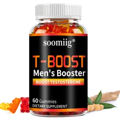 SOOMIIG Testosteron Booster Gummies for Men, Male Enhancement Pills, Energy, Libido