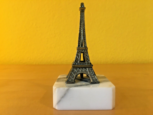 Paris Eiffelturm-La Tour Eiffel-Metall Souvenir Mini Modell-auf Marmorsockel - Bild 3 von 8