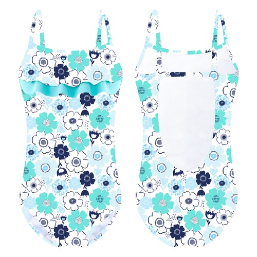 DE Mädchen Badeanzug Einteiler Bademode Schwimmanzug Swimsuit Badekleidung - Bild 34 von 63