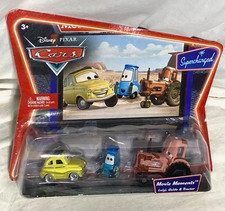 Vntg Disney Pixar Cars Radiator Springs Diecast Luigi, Guido, Tractor L5265. 2"