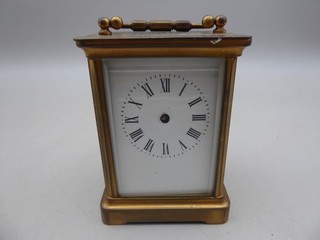 C Antique B&Co. Paris Mechanical Brass Carriage Clock & Key