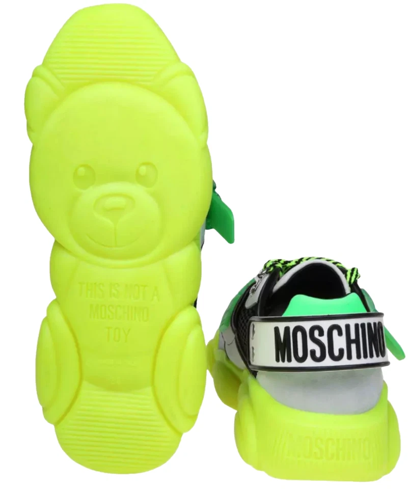 MOSCHINO COUTURE Special Teddy Shoes Fluo Sneakers Trainers Schuhe Turnschuhe 44
