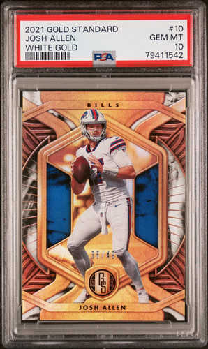 2021 Panini Gold Standard Josh Allen White /49 PSA 10 #10