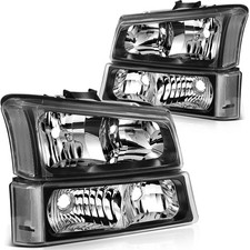 Pair Headlight Assembly For Chevrolet Silverado 1500 Hd Classic 6.0l 2007