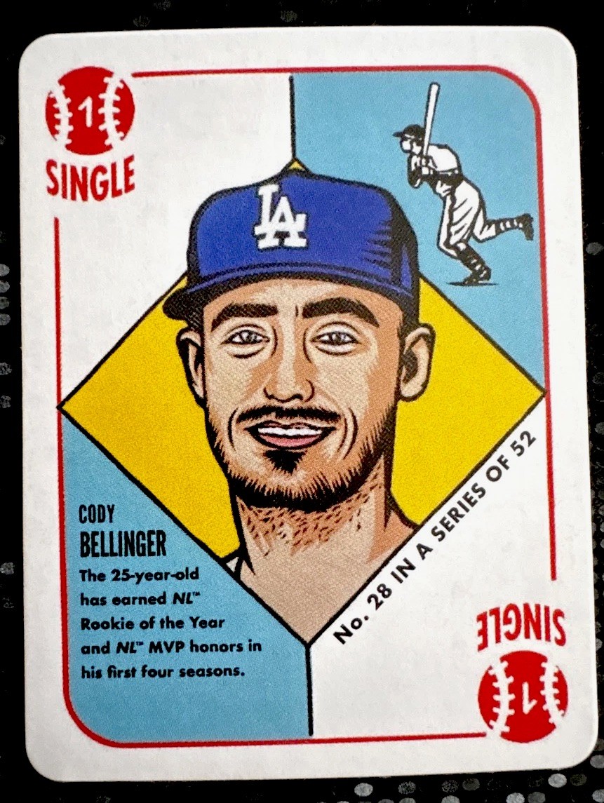2021 1951 Topps by Blake Jamieson - Cody Bellinger #28 Red Back - Dodgers