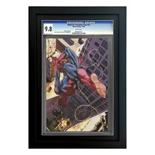 trlry Single Graded Comic Book Frame for Standard CGC Medium, Black mat 