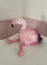 Aurora Pink Black Shimmer Flamingo Bird Stuffed Furry Animal Plush Soft Toy