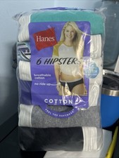 6 PACK Hanes Ultimate Women's Breathable Hipster Underwear Size 9/2xl