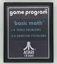 Basic Math (Atari 2600, 1977) Cart Only Gatefold Text # Label Variant Clean/Work image