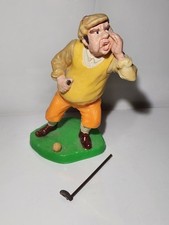 Cake Topper Golfer Vintage 1970s Wilton Plastic Novelty