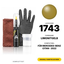 Lackstift F&uuml;r Mercedes Citan 1743 Limonitgelb Komplett Lack Reparatur Stift Kit