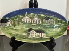 Vintage Hand painted Plate Spencer & Spencer RDM 11 1/2” X 6” 