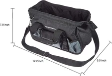 Durable Wear-Resistant Base, Tool Small Standard Bag with Strap, 12 Inch, Bla...