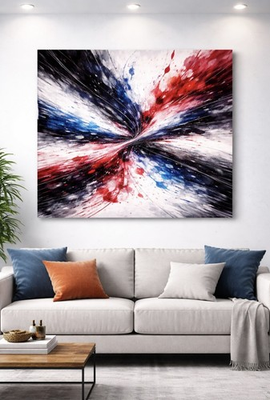 #ad #ad Crimson Velocity Abstract Canvas Wall Art Choose Size Silverline Gallery $99.99