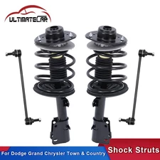 Set 4 Front Struts & Sway Bar Links For 2001-2007 Grand Caravan Town & Country