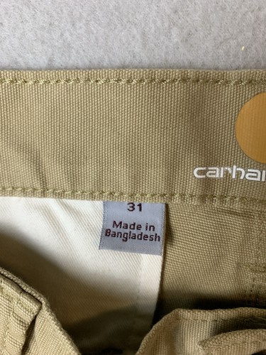 Carhartt Shorts Mens Size 31x11 Tan Rugged Flex Rigby Cargo Relaxed Hiking - Picture 6 of 10