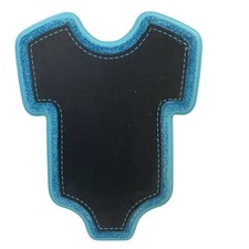 Lot of 3 Baby Boy Glitter Lined Chalkboard Baby Shower Signage Party Decor